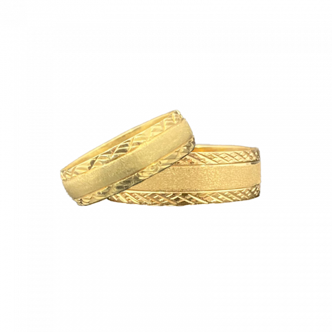 Par Argollas Bisel Mate de Frente Par Argollas Bisel Mate de Frente